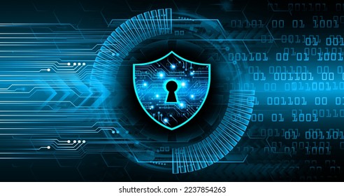 Closed Padlock on digital background, cyber security