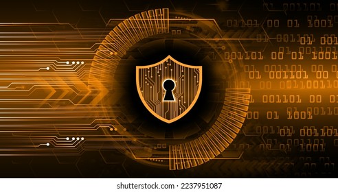 Closed Padlock on digital background, cyber security