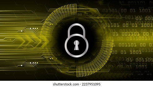 Padlock cerrado sobre fondo digital, ciberseguridad