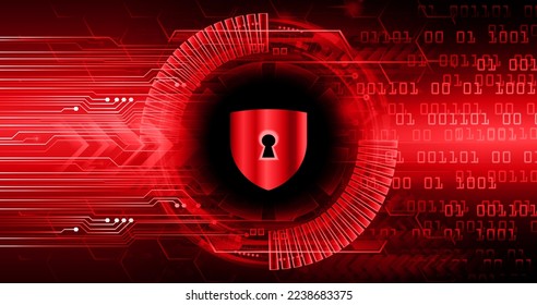 Closed Padlock on digital background, cyber security
