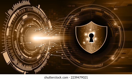 Closed Padlock on digital background, cyber security