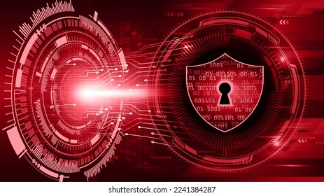 Closed Padlock on digital background, cyber security
