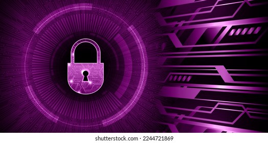 Closed Padlock on digital background, cyber security
