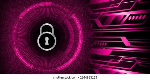 Closed Padlock on digital background, cyber security