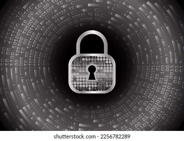 Padlock cerrado sobre fondo digital, ciberseguridad