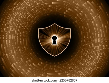 Geschlossenes Schloss auf digitalem Hintergrund, Cybersicherheit