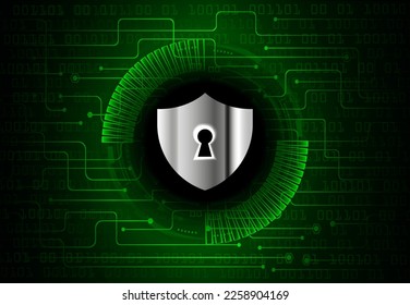 Closed Padlock on digital background, cyber security