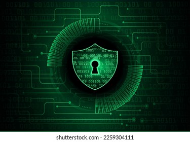 Closed Padlock on digital background, cyber security