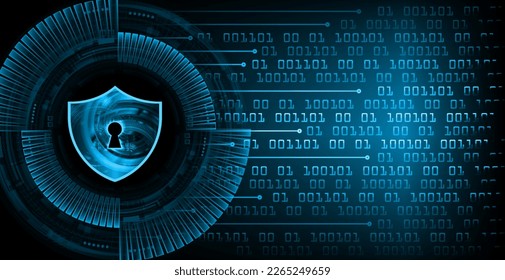 Closed Padlock on digital background, cyber security