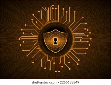Closed Padlock on digital background, cyber security