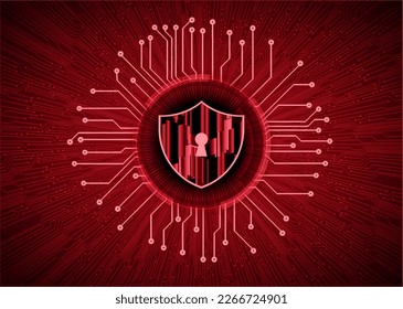 Closed Padlock on digital background, cyber security