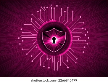 Closed Padlock on digital background, cyber security