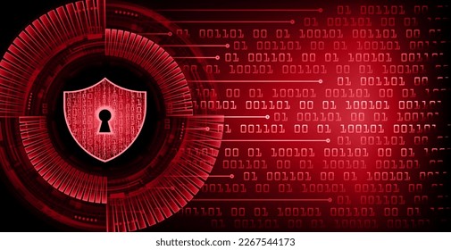 Geschlossenes Schloss auf digitalem Hintergrund, Cybersicherheit