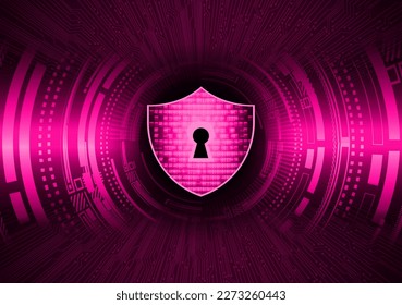 Closed Padlock on digital background, cyber security