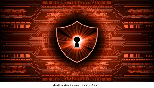 Closed Padlock on digital background, cyber security