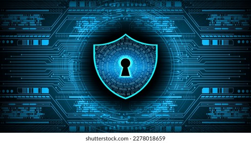 Closed Padlock on digital background, cyber security