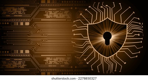Geschlossenes Schloss auf digitalem Hintergrund, Cybersicherheit