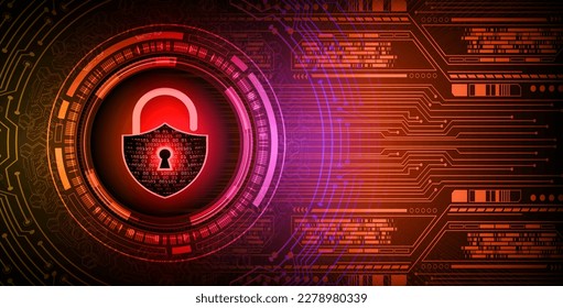 Geschlossenes Schloss auf digitalem Hintergrund, Cybersicherheit