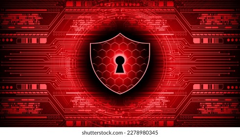 Closed Padlock on digital background, cyber security