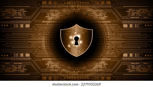 Closed Padlock on digital background, cyber security