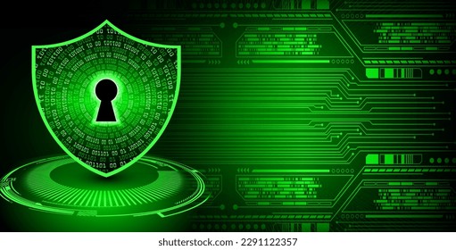Closed Padlock on digital background, cyber security