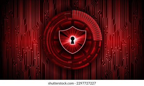 Closed Padlock on digital background, cyber security
