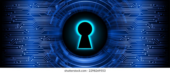 Closed Padlock on digital background, cyber security