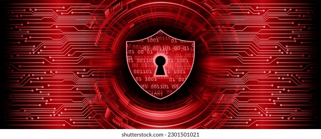 Closed Padlock on digital background, cyber security