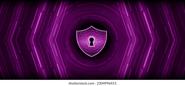 Closed Padlock on digital background, cyber security