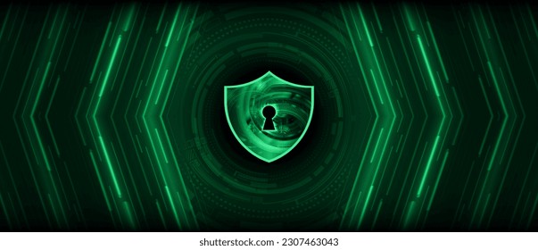 Closed Padlock on digital background, cyber security