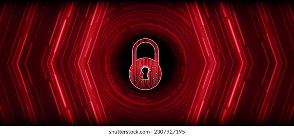 Closed Padlock on digital background, cyber security