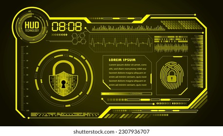 Closed Padlock on digital background, cyber security
