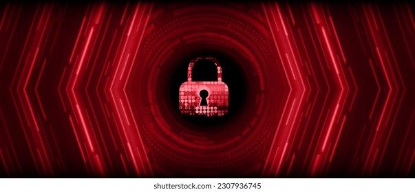 Closed Padlock on digital background, cyber security