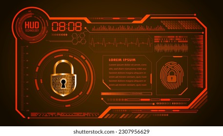 Closed Padlock on digital background, cyber security