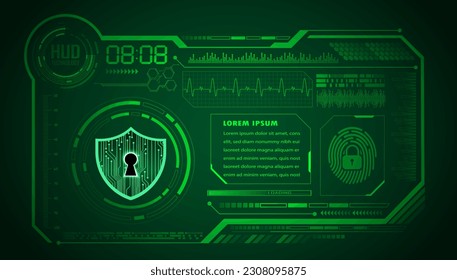 Closed Padlock on digital background, cyber security