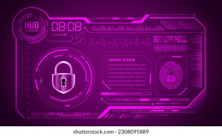 Closed Padlock on digital background, cyber security