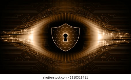 Closed Padlock on digital background, cyber security