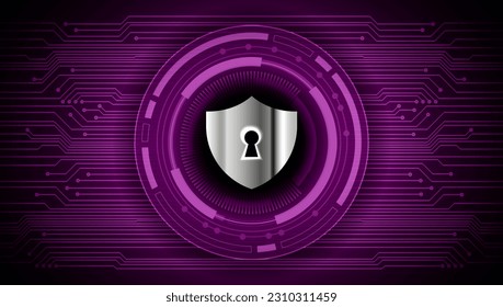 Closed Padlock on digital background, cyber security
