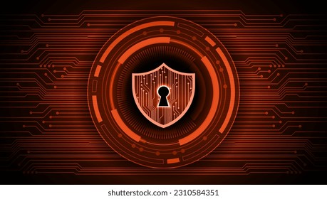 Closed Padlock on digital background, cyber security