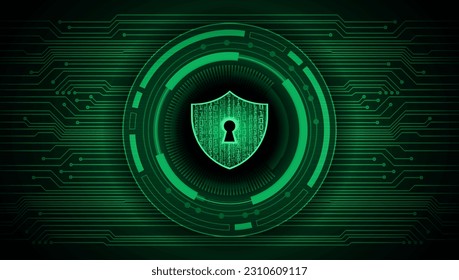 Closed Padlock on digital background, cyber security