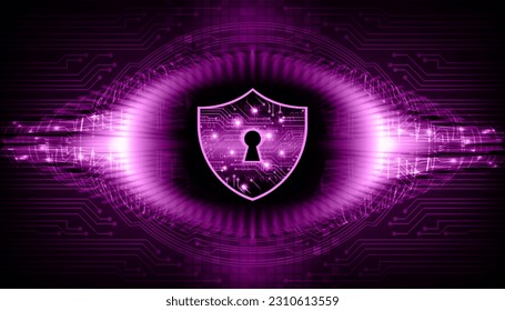 Closed Padlock on digital background, cyber security