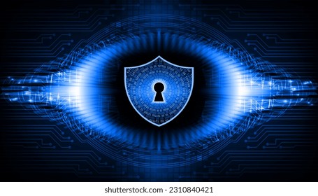 Closed Padlock on digital background, cyber security