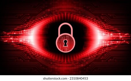 Closed Padlock on digital background, cyber security