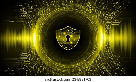Geschlossenes Schloss auf digitalem Hintergrund, Cybersicherheit