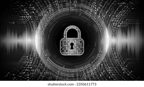 Padlock cerrado sobre fondo digital, ciberseguridad