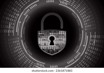 Padlock cerrado sobre fondo digital, ciberseguridad