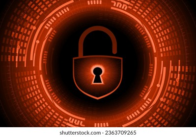 Closed Padlock on digital background, cyber security