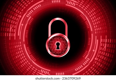 Closed Padlock on digital background, cyber security