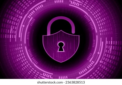 Geschlossenes Schloss auf digitalem Hintergrund, Cybersicherheit
