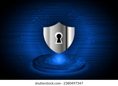 Closed Padlock on digital background, cyber security